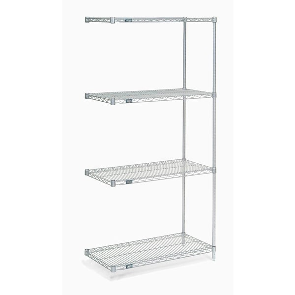 Nexel Wire Shelving Add-On, Poly-Z-Brite, 42W X 24D X 86H A24428Z - main